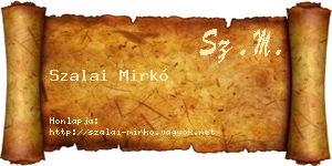 Szalai Mirkó névjegykártya